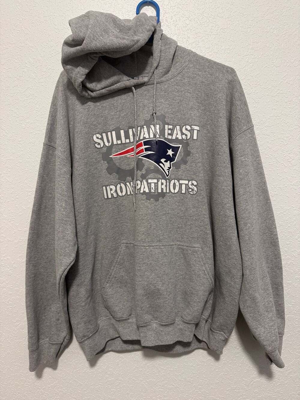 Sullivan East Iron Patriots Graphic Hoodie Sweatshirt Gray